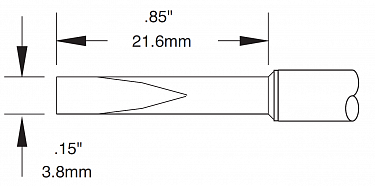 Картридж-наконечник для СV/MX, клин 12°, 3.8х21.6мм (замена STTC-020)